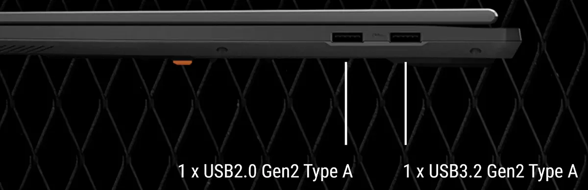 tuf a18 2025 laptop io ports 2nd side