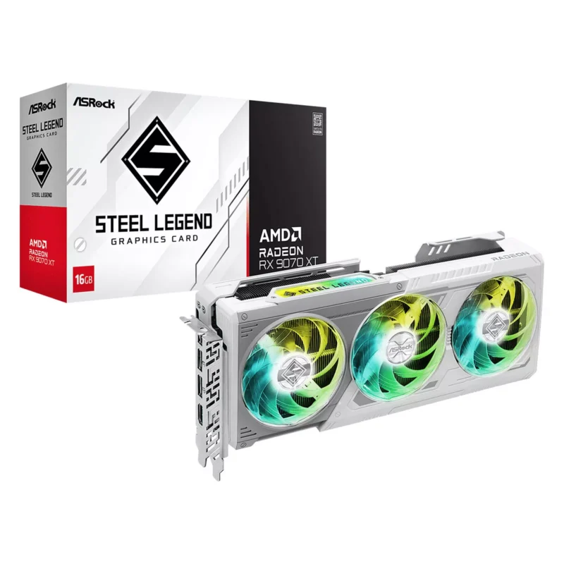 asrock-amd-radeon-rx-9070-xt-steel-legend-16gb ASRock AMD Radeon RX 9070 XT Steel Legend 16GB