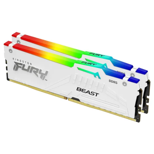 Kingston FURY Beast RGB 32GB (2 x 16GB) DDR5 6800 MHz CL34 - White .
